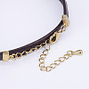 PU Leather Cord Choker Necklaces NJEW-H477-41G-4