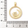 Brass Micro Pave Cubic Zirconia Pendants ZIRC-I069-02G-01-3