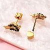 Ion Plating(IP) 304 Stainless Steel Heart Stud Earring EJEW-A118-18G-01-3