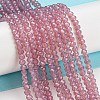 Baking Painted Transparent Glass Beads Strands DGLA-A034-J2mm-B08-2