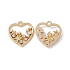 Alloy Crystal Rhinestone Pendants ALRI-K049-13G-2