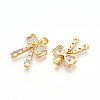 Brass Micro Pave Cubic Zirconia Pendants KK-N257-26A-G-2