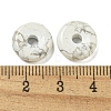 Natural Howlite Donut/Pi Disc Charms G-G142-01G-3