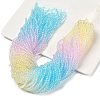 Transparent Painted Glass Beads Strands X1-DGLA-A034-T3mm-A21-1