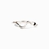 Wave Shaped 925 Sterling Silver Micro Pave Clear Cubic Zirconia Finger Rings FS-WG6021D-01-1