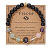 Natural Mixed Gemstone Round Beads Stretch Bracelet PW-WGCDE6C-08-1