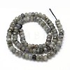 Natural Labradorite Rondelle Bead Strands G-O095-05-B-3