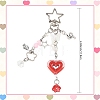 Alloy & Acrylic & Glass Pendant Decorations HJEW-YW00436-01-3