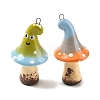 Autumn Theme Smiling Mushroom Porcrlain Big Pendants PORC-C012-01-2