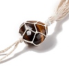 Natural Tiger Eye Pendant Decorations HJEW-E579-01F-3