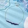 Natural Amethyst Chip Bib Necklaces NJEW-JN04950-05-2