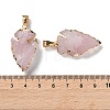 Raw Rough Natural Rose Quartz Pendants G-T073-23G-04-3