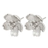 Brass Stud Earring Findings KK-Z099-05P-03-1