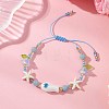 Glass Braided Beaded Bracelets BJEW-MZ00301-01-1