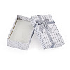 Polka Dot Print Cardboard Jewelry Gift Boxes with Bowknot CON-TAC0001-10C-10