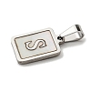 Vacuum Plating 304 Stainless Steel Pave Natural White Shell Pendants STAS-S130-03P-S-2