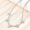 Brass Micro Pave Clear Cubic Zirconia Boy and Round Beaded Necklaces KK-CBA4547-14P-2