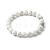 Natural Howlite Stretch Bracelets Set for Girl Women BJEW-JB06805-03-3
