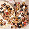 110Pcs 7 Styles Plastic and Wood Beads KY-PA0001-18-4
