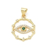 Brass Micro Pave Colorful Cubic Zirconia Pendants KK-L273-02G-1