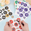 10 Sheets 5 Colors Graduation Theme Round Dot Paper Stickers DIY-CP0007-86-3