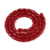Opaque Solid Color Glass Beads Strands GLAA-N058-4x6mm-B01-3