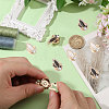 8Pcs 2 Colors Zinc Alloy Cufflinks BUTT-GL0001-13-3