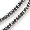 Non-Magnetic Synthetic Hematite Beads Strands HEMA-3D-3