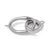 Oval Brass Fold Over Clasps KK-Z143-20P-1
