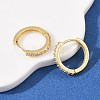 Brass Cubic Zirconia Hoop Earrings EJEW-A156-13B-G-2