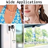 40Pcs 4 Styles Transparent Glass & Alloy Pendants PALLOY-YW00154-6