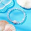 8mm Round Dyed Synthetic Moonstone Beaded Stretch Bracelets BJEW-JB10308-07-2