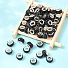 Polymer Clay Rhinestone European Large Hole Beads with Silver Color Plated Brass Cores FPDL-R002-01-5