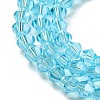 Transparent Electroplate Glass Beads Strands GLAA-F029-2mm-C20-3