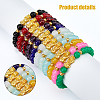 11Pcs 11 Colors Glass Round & Alloy Pixiu Beaded Stretch Bracelets Set for Women BJEW-FI0001-14-3