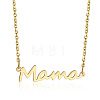 Simple Stainless Steel Mama Link Chain Necklaces for Mother's Day QW8429-8-1