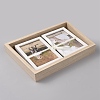 Wood with Glass Double Rotatable Photo Frame Stand AJEW-WH0481-645B-01-2