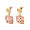 304 Stainless Steel Stud Dangle Earrings for Women EJEW-A164-04B-G-2
