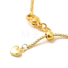 1mm Rack Plating Brass Box Chain Adjustable Slider Necklaces for Women Men MAK-L044-08G-2