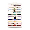 12Pcs 12 Colors Polyester Bracelets BJEW-P340-13A-G-1