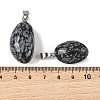Natural Snowflake Obsidian Tumbled Stone Pendants GG-K002-06E-3