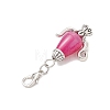 Natural Crackle Agate Teapot Pendant Decorations HJEW-JM04734-01-6
