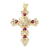 Brass Micro Pave Cubic Zirconia Pendants KK-H279-09G-05-1