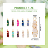10Pcs 10 Styles Gemstone & Glass Pointed Copper Wire Wrapped Pendants FIND-FH0006-76-2