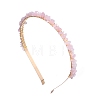 Natural Rose Quartz Hair Bands PW-WGC1C33-01-1