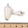 Electroplate Natural Shell Pendants SSHEL-N042-10-3