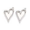 304 Stainless Steel Pendant Cabochon Settings STAS-T067-65P-1