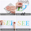 Translucent PVC Self Adhesive Wall Stickers STIC-WH0016-001-6