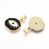 Brass Micro Pave Cubic Zirconia Pendants KK-T070-68A-2