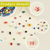 150Pcs 10 Styles Handmade Millefiori Lampwork Beads LAMP-PA0001-81-6